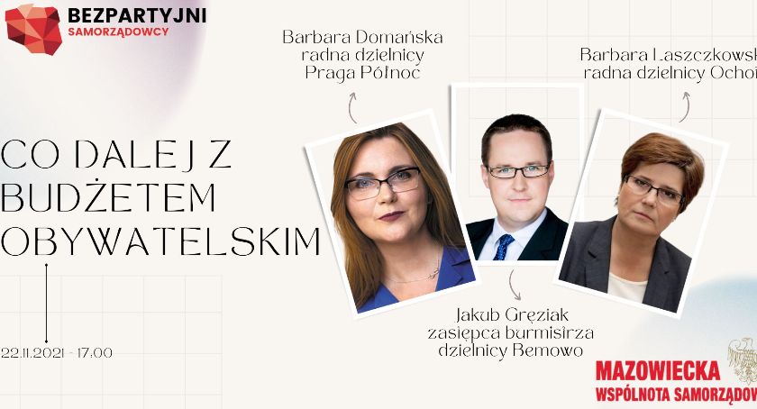 Debata społeczna - co dalej z Budżetem Obywatelskim - 22.11.2021 r. g.17:00