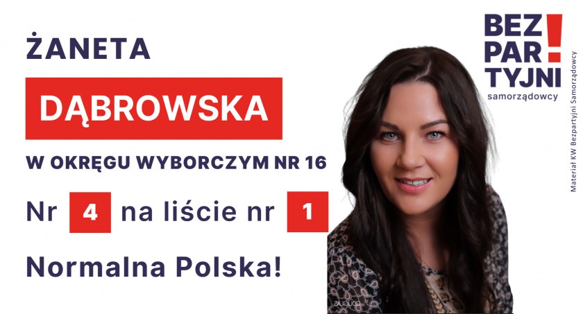 DĄBROWSKA ŻANETA - OKRĘG WYBORCZY NR 16 - nr 4 na liście - Sejm 2023