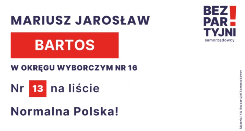 BARTOS MARIUSZ JAROSŁAW -  OKRĘG WYBORCZY NR 16 - nr 13 na liście - Sejm 2023