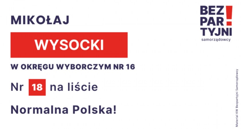 WYSOCKI MIKOŁAJ - OKRĘG WYBORCZY NR 16 - nr 18 na liście - Sejm 2023
