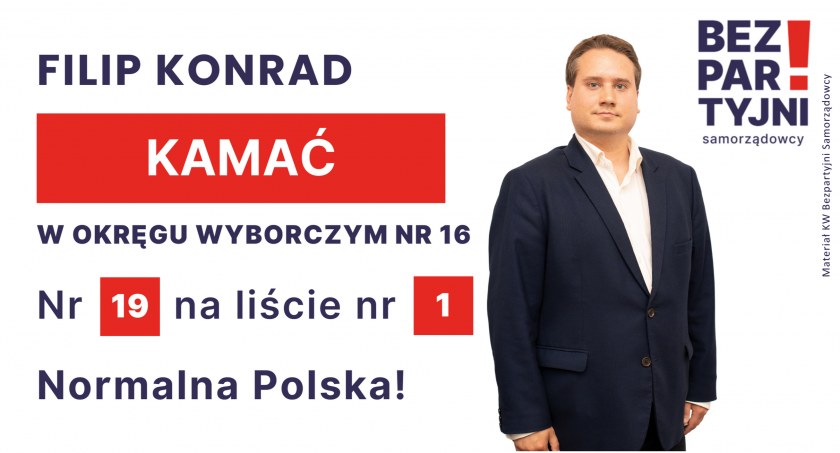 KAMAĆ FILIP KONRAD - OKRĘG WYBORCZY NR 16 - nr 19 na liście - Sejm 2023