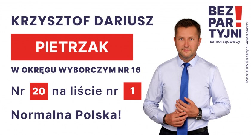 PIETRZAK KRZYSZTOF DARIUSZ - OKRĘG WYBORCZY NR 16 - nr 20 na liście - Sejm 2023