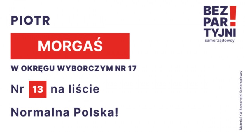 MORGAŚ PIOTR - OKRĘG WYBORCZY NR 17 - nr 13 na liście - Sejm 2023