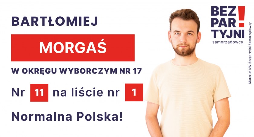MORGAŚ BARTŁOMIEJ - OKRĘG WYBORCZY NR 17 - nr 11 na liście - Sejm 2023