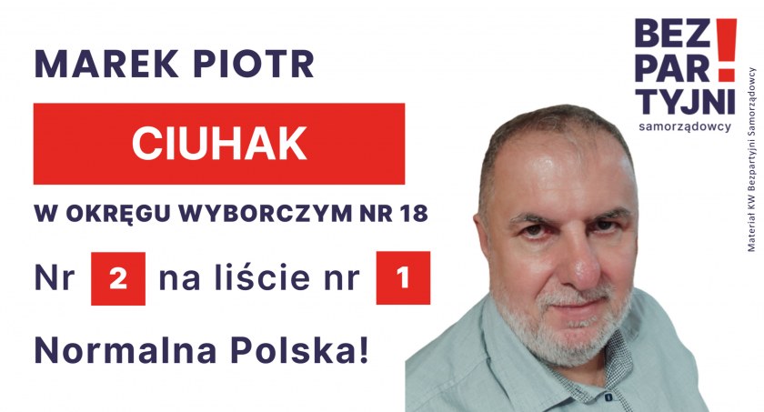 CIUHAK MAREK PIOTR - OKRĘG WYBORCZY NR 18 - nr 2 na liście - Sejm 2023