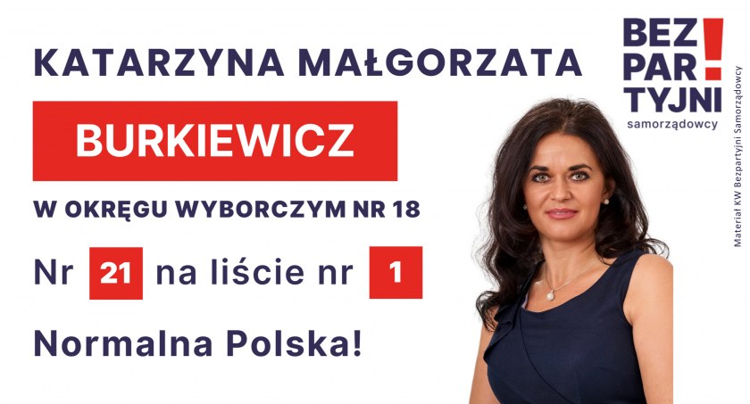 BURKIEWICZ KATARZYNA MAŁGORZATA - OKRĘG WYBORCZY NR 18 - nr 21 na liście - Sejm 2023