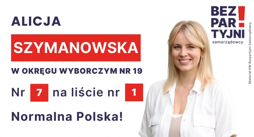 SZYMANOWSKA ALICJA - OKRĘG WYBORCZY NR 19 - nr 7 na liście - Sejm 2023