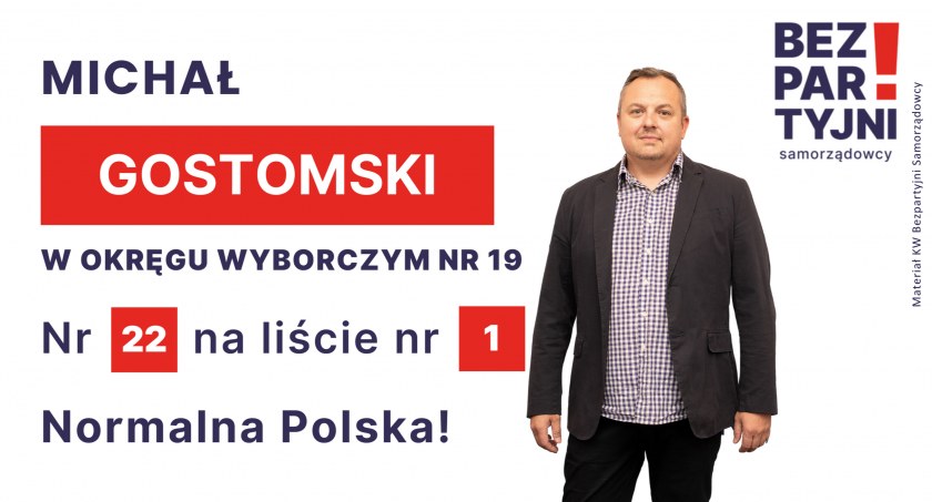 GOSTOMSKI MICHAŁ - OKRĘG WYBORCZY NR 19 - nr 22 na liście - Sejm 2023