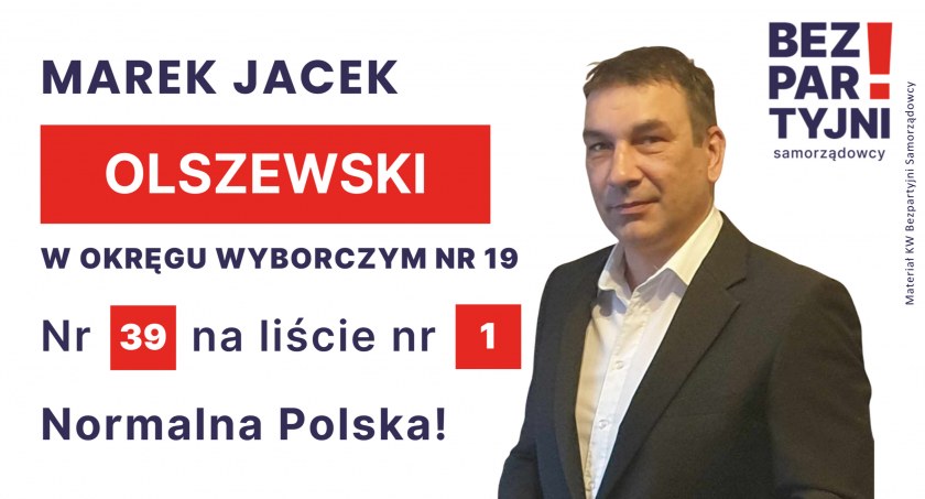 OLSZEWSKI MAREK JACEK - OKRĘG WYBORCZY NR 19 - nr 39 na liście - Sejm 2023