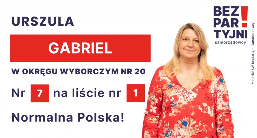 GABRIEL URSZULA - OKRĘG WYBORCZY NR 20 - nr 7 na liście - Sejm 2023