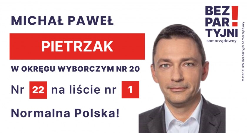 PIETRZAK MICHAŁ PAWEŁ - OKRĘG WYBORCZY NR 20 - nr 22 na liście - Sejm 2023
