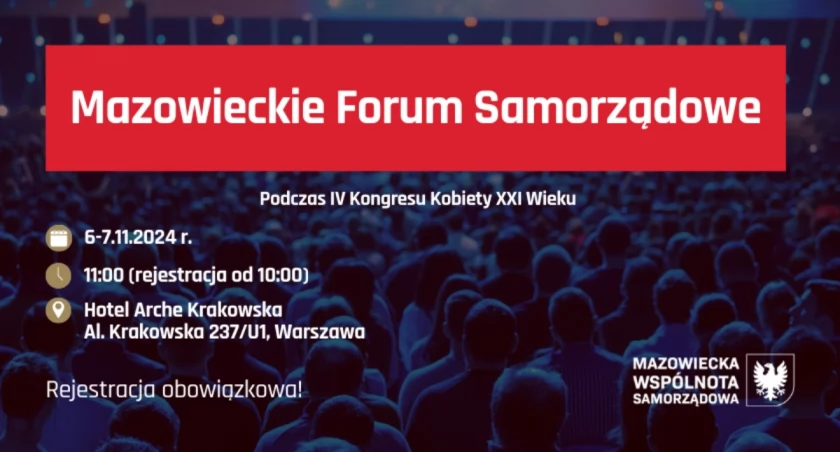 Mazowieckie Forum Samorządowe 6-7.11.2024r. Zapisz się