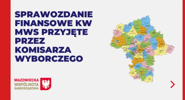 Sprawozdanie finansowe KW MWS przyjęte przez Komisarza Wyborczego