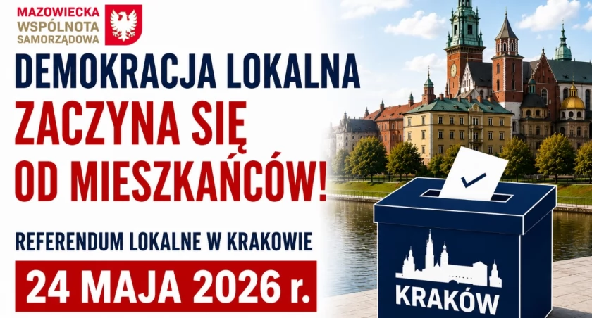 Referendum to głos mieszkańców. 24 maja zdecydują mieszkańcy Krakowa