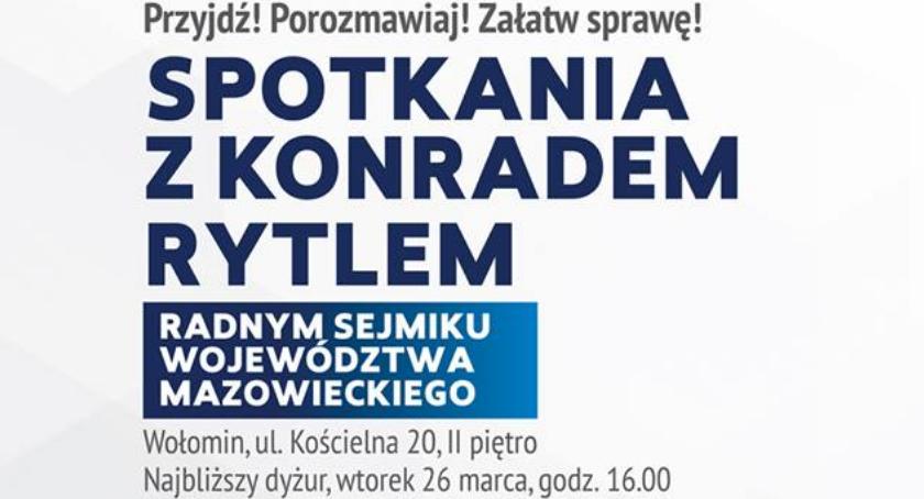 Spotkanie z radnym sejmiku Konradem Rytlem w Wołominie