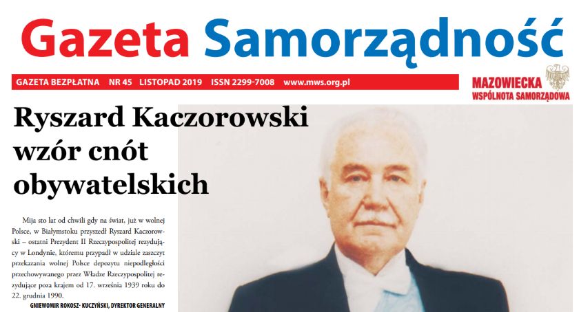Listopadowy (45) numer gazety Samorządność [ONLINE]