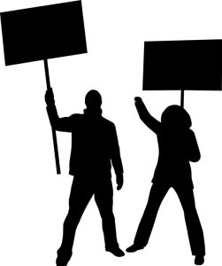 Protest przed siedzibą HGW