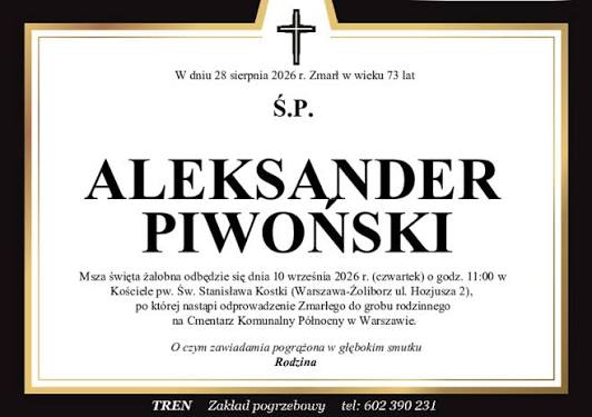 Zmarł Aleksander Piwoński (1953–2026). Odszedł strażnik pamięci o bł. ks. Jerzym Popiełuszce